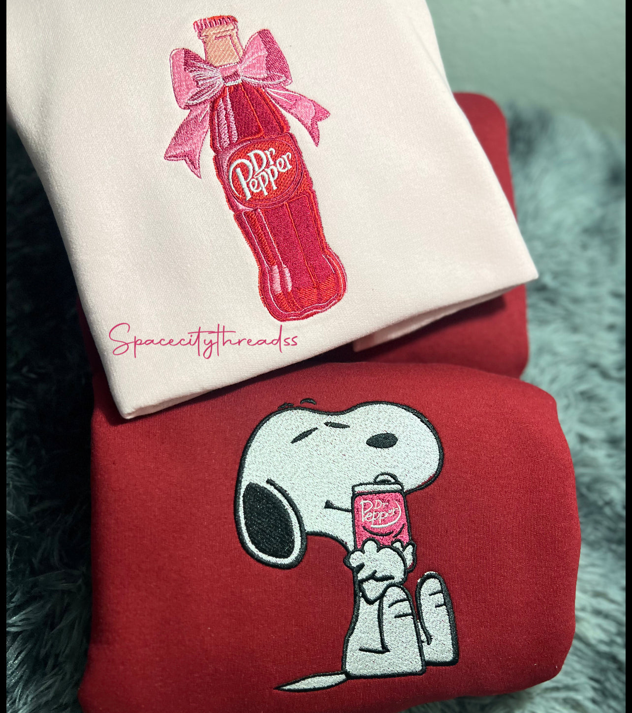 Snoopy Dr. Pepper Embroidered Sweatshirt / Crewneck