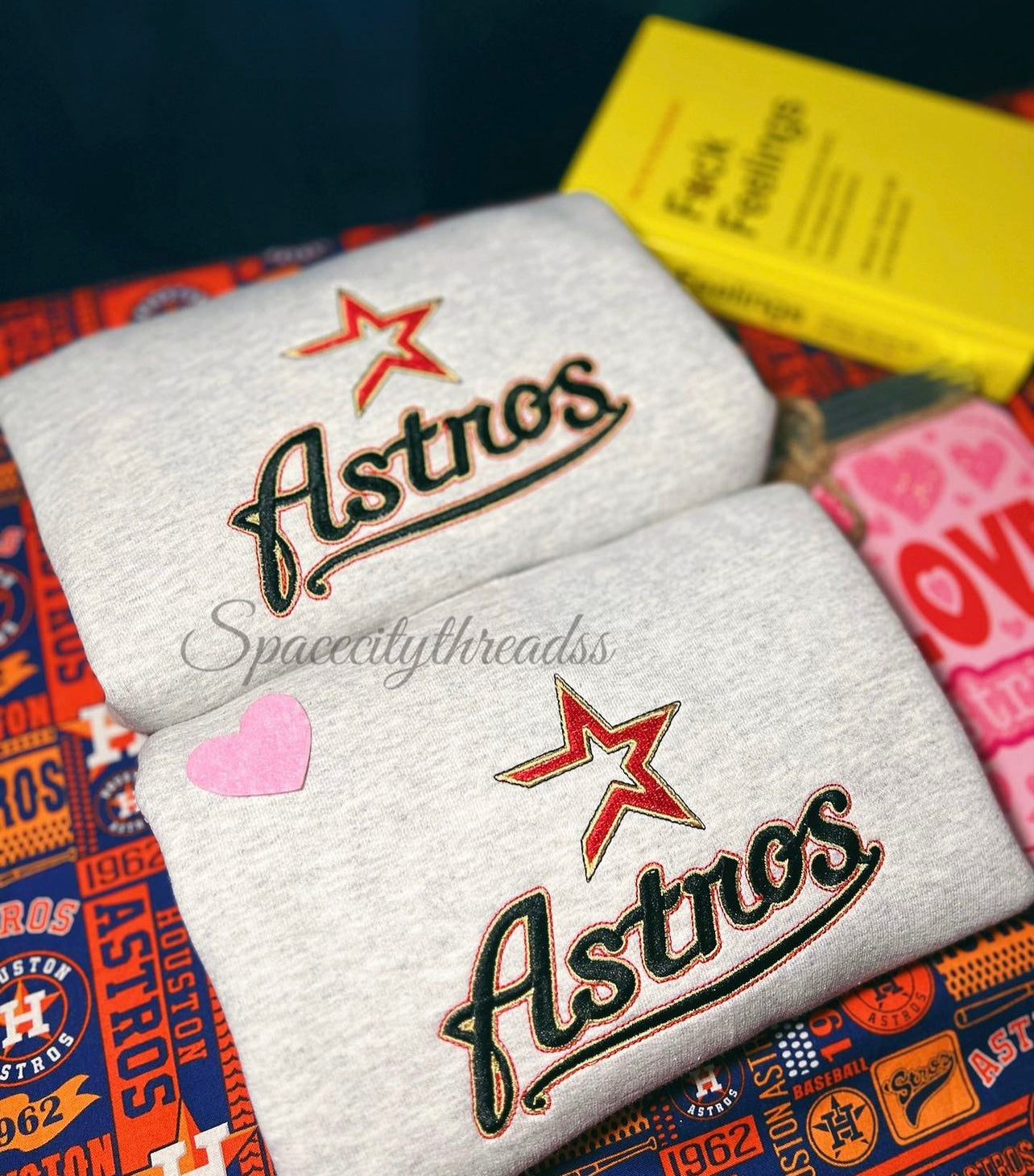 Astros Houston Baseball Embroidered Sweatshirt