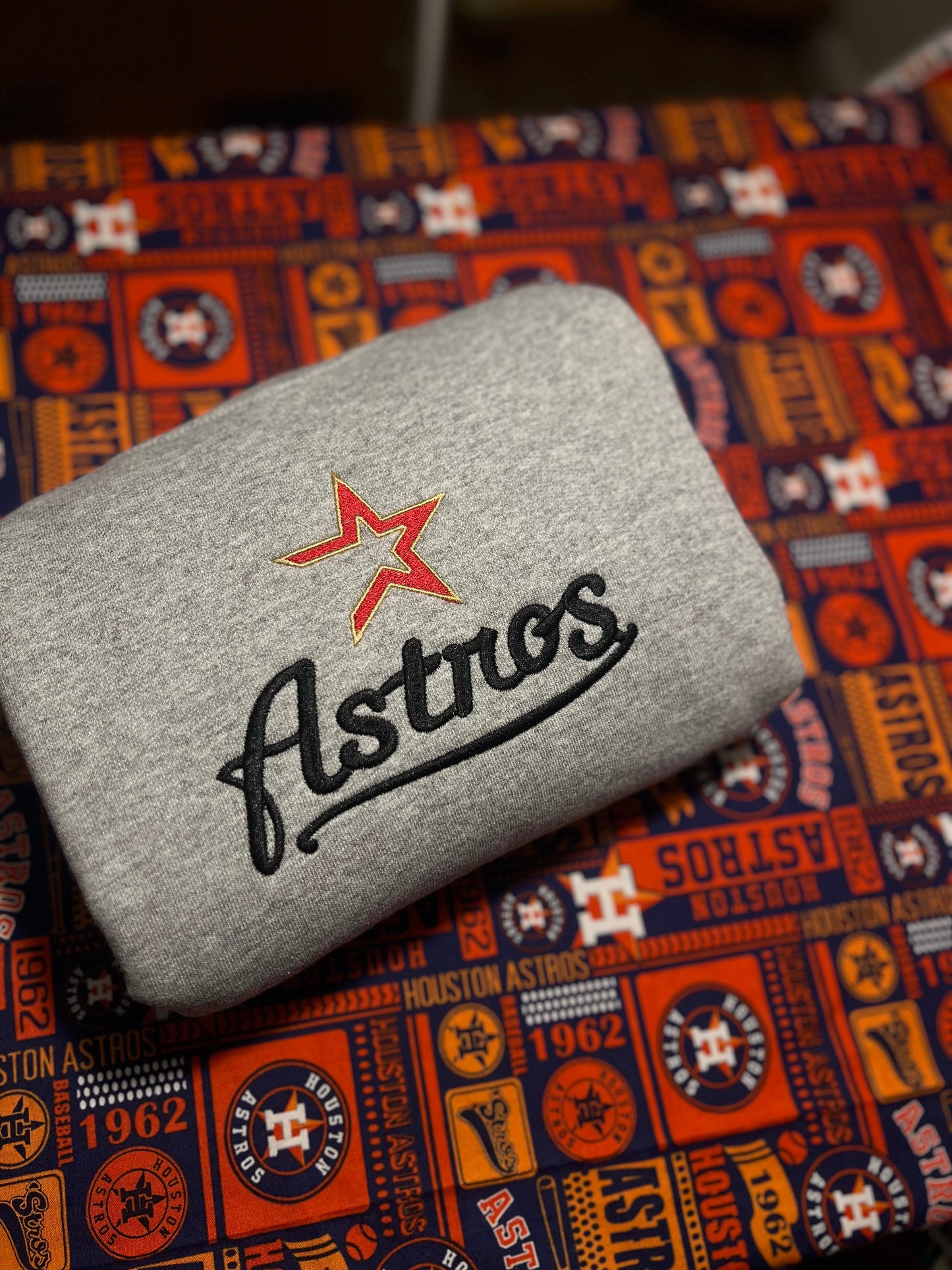 Astros Houston Baseball Embroidered Sweatshirt