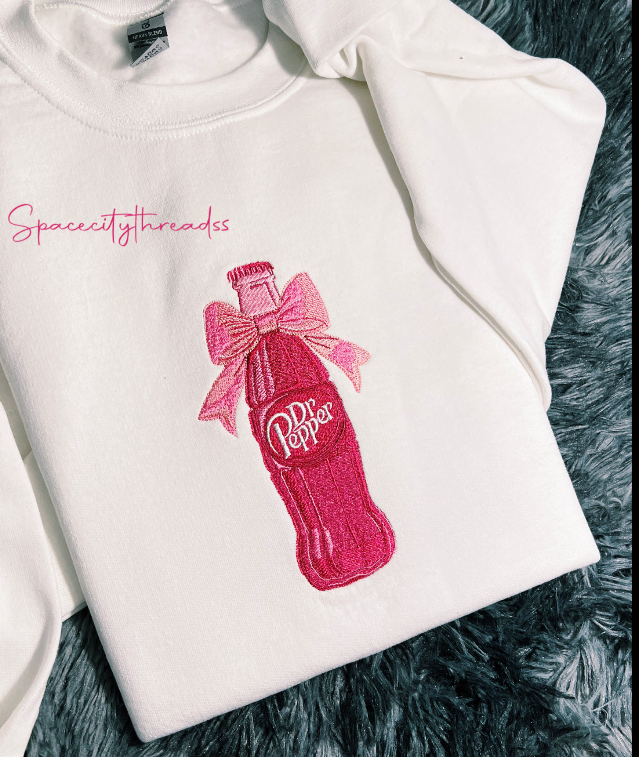 Dr. Pepper Coquette Embroidered Sweatshirt