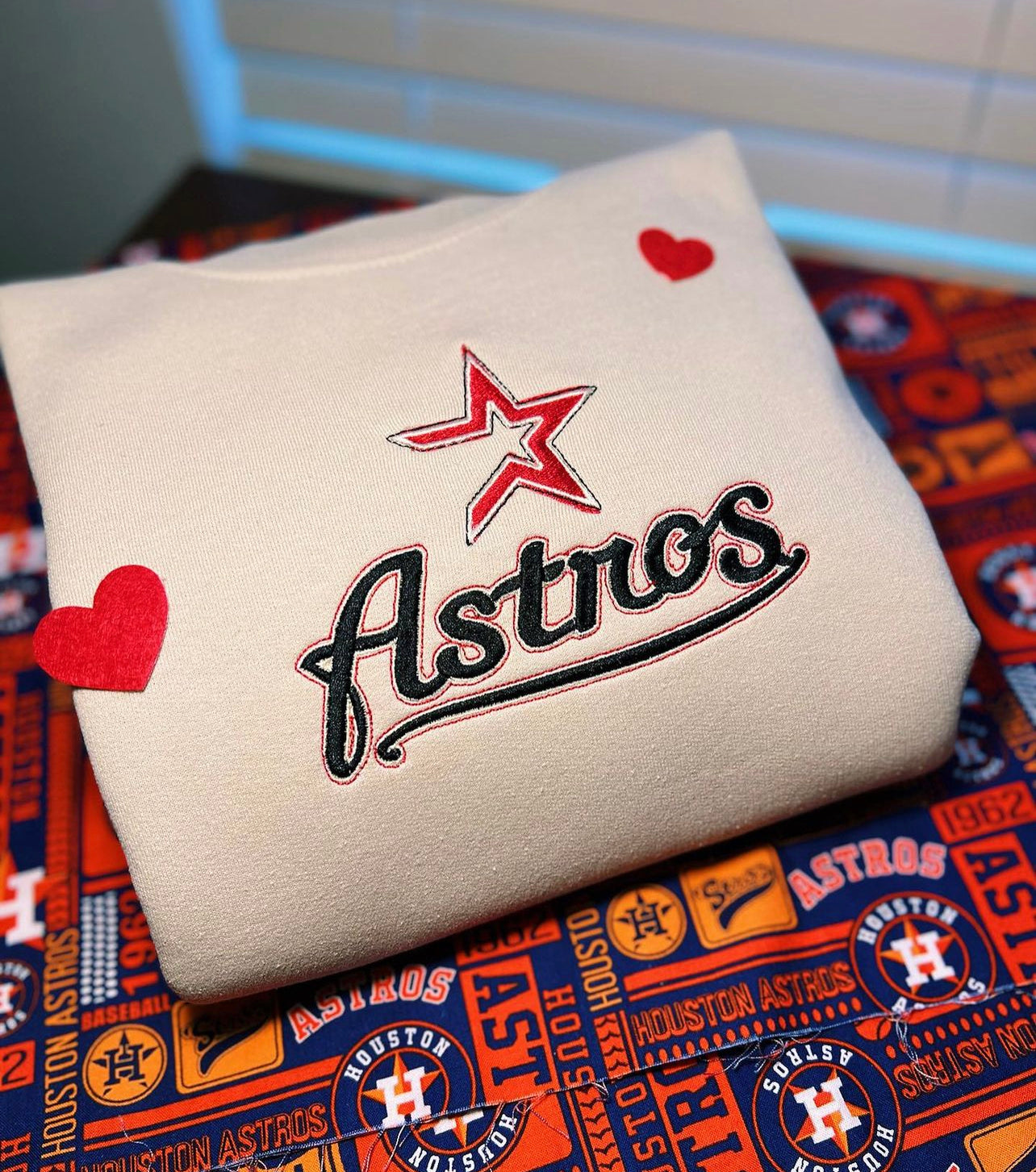 Astros Houston Baseball Embroidered Sweatshirt