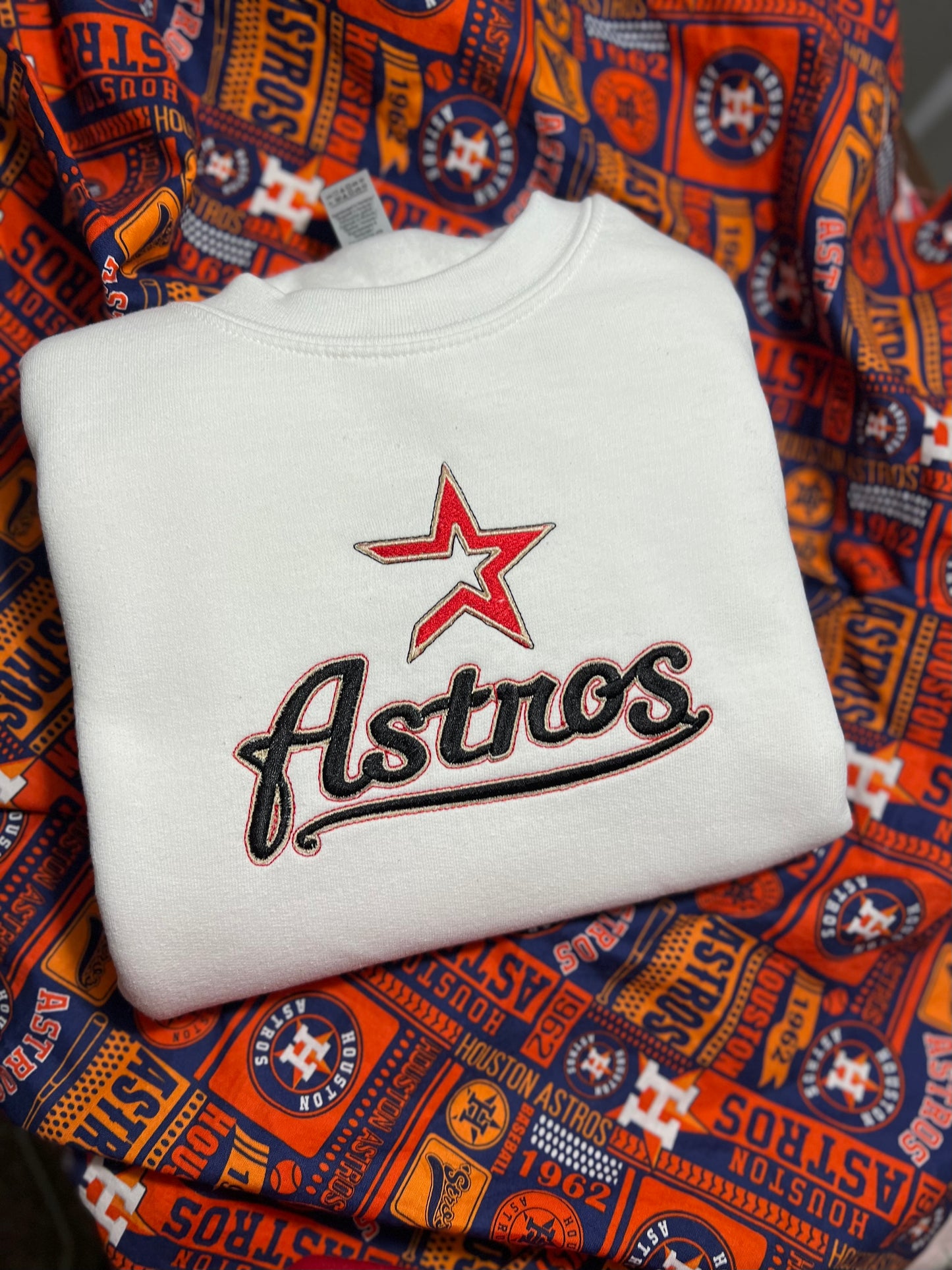 Astros Houston Baseball Embroidered Sweatshirt